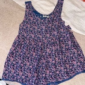 Cutest Floral Romper With Crochet Back